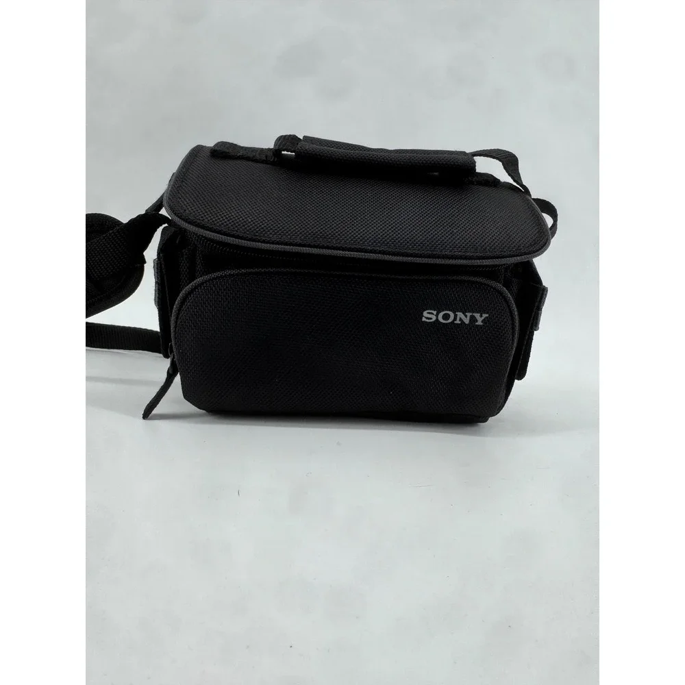 Sony Black Padded Camera Bag Shoulder Strap Belt Loops Compact Case